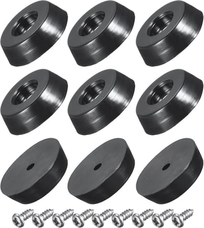 9 Stuks Antislip Rubber Voetjes met Schroeven - 18mm Breedte voor Meubels en Elektronica