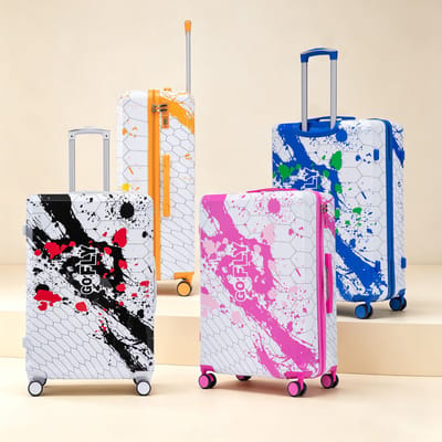 HAUSS SPOLE Reiskoffer – Grote Inhoud Voor Verre Reizen – 76,5 x 50,5 x 29 cm – PC Hardcase – Roze – Met Cijferslot En 4 Zwenkwielen