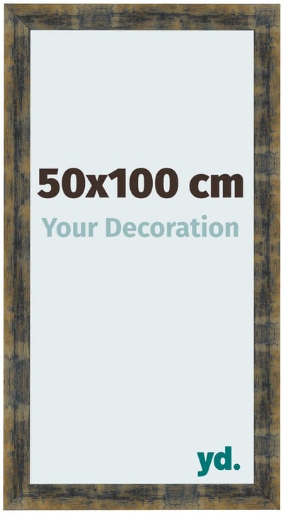 Your Decoration - Fotolijst 50x100 cm - MDF - Blauw Goud Gemeleerd - Pisa
