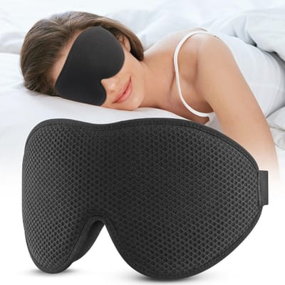 Zijdelings Slaapmasker voor Comfortabele Slaap – Ademend 3D Oogmasker met Blackout Functie voor Reizen en Yoga