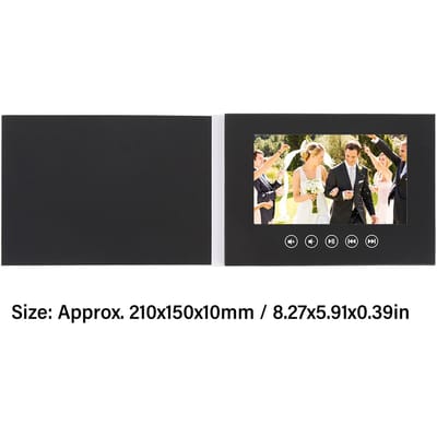 Video Wenskaart Elektronische Videobrochure LCD-scherm Digitale Brochure met 1 Pak Stickers 5 Inch white