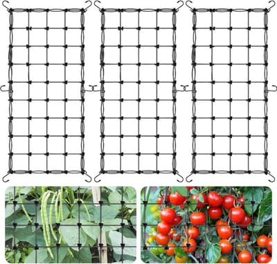 Klimrek Planten - Plantensteunen voor Klimplanten - Wandrek voor Buiten - Hout - Nature - Zwart