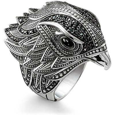 Arend Gepersonaliseerde Retro Arend Ring Heren Mode Creatieve Oude Thais Zilver Vogel Openingsring Ring Koreaanse Stijl Sieraden No. 9