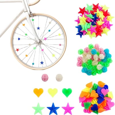 216 stuks fiets spaakkralen - wiel spaakkralen - wieldecoraties - geschikt voor jongens en meisjes kinderfietsdecoraties - kunststof - kleurrijk