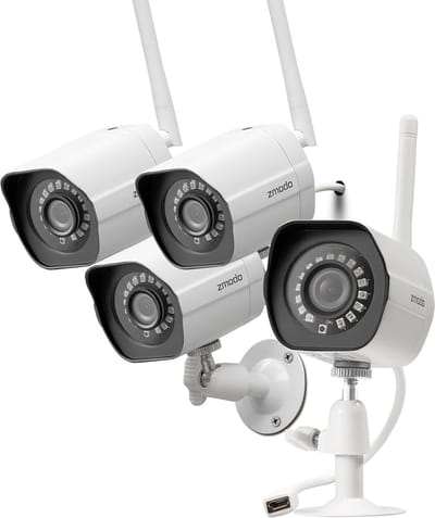 Draadloos Beveiligingscamerasysteem - IP Camera Set - Huisbewaking - 1080P Full HD - 4 Stuks - Wit