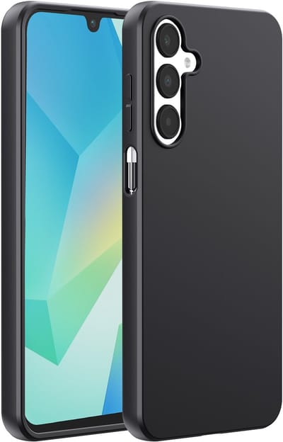 Podec Hoesje Geschikt voor Samsung Galaxy A16 Zwart Telefoonhoesje - Anti-Shock Case Cover met 1x Screenprotector