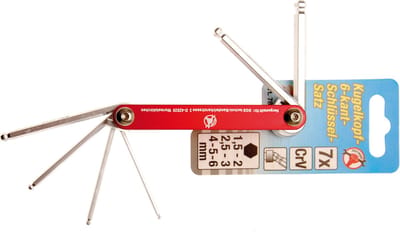 BGS Stiftsleutelset inbus met kogelkop 1,5 - 6 mm 7 delig