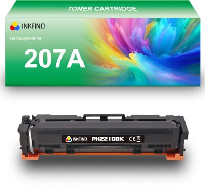 INKFIND 207A (W2210A) Zwart tonercartridge compatibel met HP 207A (W2210A) Zwart toner cartridge - 1-pack Zwart