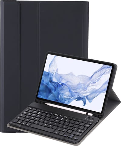 Hoes - Geschikt voor Samsung Galaxy Tab S9 - Toetsenbord Case - Keyboard Book Cover - Hoesje - Zwart