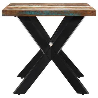 vidaXL - Eettafel - 140x70x75 - cm - massief - gerecycled - hout
