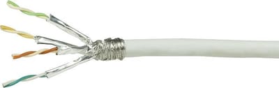 S/FTP CAT7 stug 50M 100% koper wit (netwerkkabel op rol) - Netwerkkabel - Computerkabel - Kabel