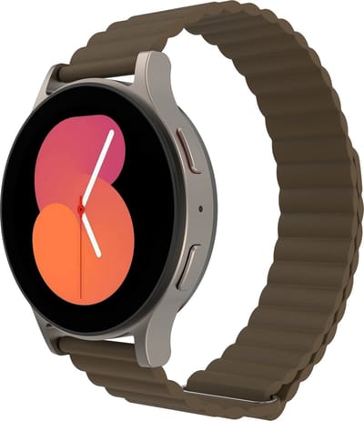 Cazy horlogebandje geschikt voor Samsung Galaxy Watch Bandje (Magfit) - Smartwatchbandjes - Universeel bandje geschikt voor Samsung Galaxy Watch 7 / Watch 6 / Watch 5 / Watch 4 / Watch FE - Coffee