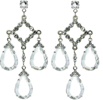 Behave - Oorhangers dames - Tijdloze glamour stijl - Transparant - Nikkelvrij