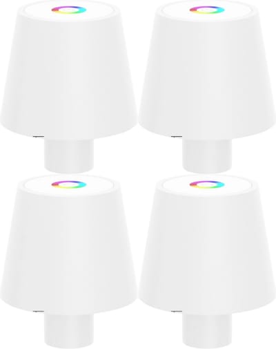 Flessenlamp - 4 Stuks- Tafellamp - Flessenlamp RGB - RGB - Wit - Usb-C Oplaadbaar - Oplaadbare Tafellamp - Warm wit - Touch Dimbaar - LED