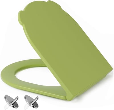 Toiletbril - Zitting Deksel - Badkamer Vernieuwen - Softclose Snelontgrendeling - 42.7x36 cm - Groen