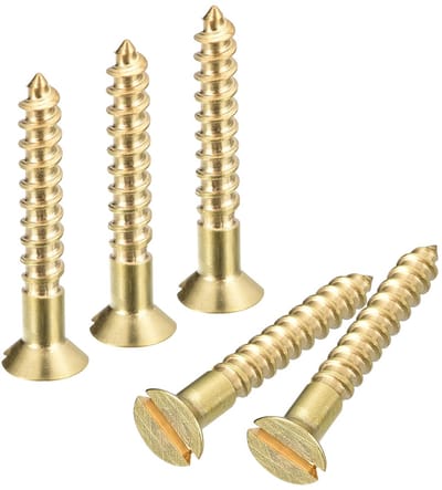 Houtschroeven, 10 stuks M3 x 16 mm sleufaandrijving, verzonken kop, zelftappende schroef voor houtbewerking meubels