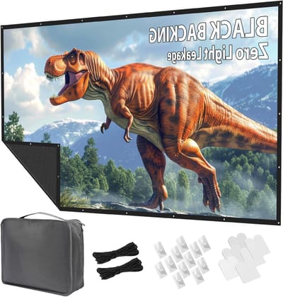 Projectiescherm - Beamerdoek Scherm - Thuisbioscoop Creëren - Kreukvrij Wasbaar Materiaal - 84 inch 16:9 - Zwart