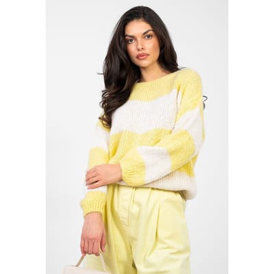 Elvara Stripe Knit - Geel / One Size