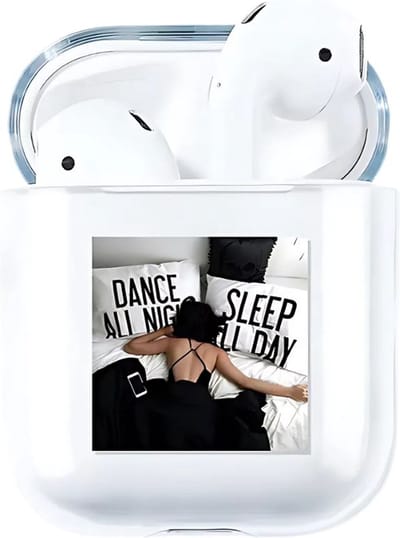 Shieldcase Sleepy Girl Case - beschermhoes geschikt voor Airpods 2 Case - doorzichtig hoesje met print - transparant