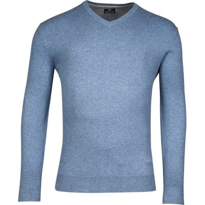 Baileys Trui V-Neck Single Knit Pima Cotton Licht Blauw / male
