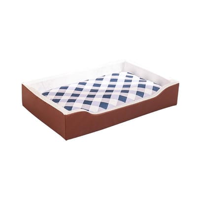 Tapis Universel pour Chenil Quatre Saisons Chenil pour Animaux Séparé Lit pour Chien Tapis pour Chenil Chenil Chaud d'Hiver Chenil pour Animaux Amovible et Lavable 105cm*66cm*20cm white