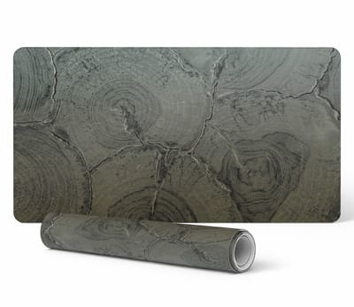 Moderne vinyl toetsenbordmat met houtnerfstructuur, 90x45 cm