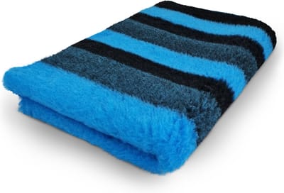 Vetbed Stripes - Blauw - Antislip Hondenmat - 150 x 100 cm - Benchmat - Hondenkleed - Voor Honden - Machine Wasbaar - Droogloopmat