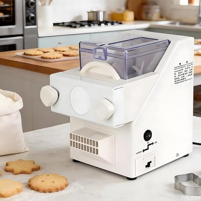 Koekjesmachine - Bakmachine Koekjes - Zelf Koekjes Maken - 8 Spuitmondjes Inbegrepen - 34.5 x 24 x 31 cm - Wit