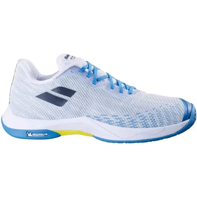 Babolat Shadow Spirit 2 Men - Badmintonschoen - Wit/Algier Blauw - 41