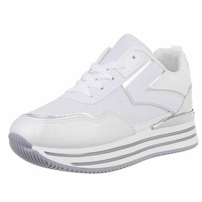 ZoeZo Design - sneakers - nieuwe collectie - voorjaar 2025 - wit - glitter - zilver - kunstleder - maat 37 - uitneembare zool