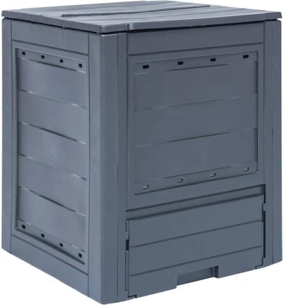 Compostbak Tuin - Compostvat Afvalbak - Organisch Afval Verwerken - UV- en Weerbestendig Kunststof - 260 liter - Grijs