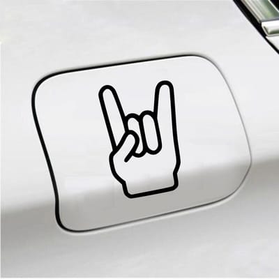 Bumpersticker - Rock N Roll - 13,5 X 8,9 - Zwart