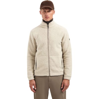 No Excess Sweater Full Zip Teddy Sand Size: S | Sweaters Outlet | Heren | Beige