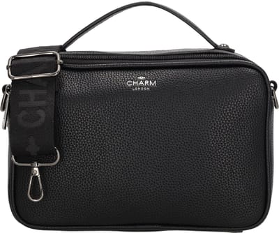 Charm London Mulberry Street Schoudertas Dames - Crossbodytas met verstelbare en afneembare schouderband - Tas van Imitatieleder - Zwart