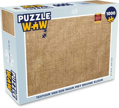 Puzzel Muur - Bruin - Stof - Legpuzzel - Puzzel 1000 stukjes volwassenen