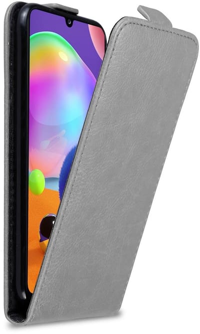 Cadorabo Hoesje geschikt voor Samsung Galaxy A31 in TITANIUM GRIJS - Beschermhoes in flip design Case Cover met magnetische sluiting