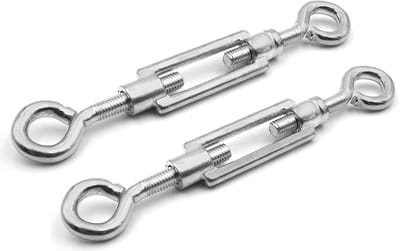 SPHProducts - Spanschroeven Set van 2 - Draadspanner Oogje/Oog - M6 x 100 mm - Geschikt voor Draadhekken - Actieve Corrosiebescherming - Perfect voor