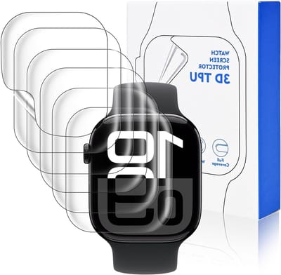 Set van 6 Schermprotectors voor Apple Watch Series 11/10 42mm, Krasbestendig TPU, HD Transparant en Gevoelig voor Touchgebruik