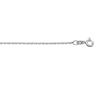 YO&NO - Ketting -  Witgoud - Anker plat - 1,2 mm - 41 / 43 / 45 cm - Sieraden vrouw - 14k -585 goud