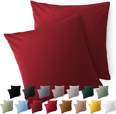 Blumtal Kussensloop Microvezel Kussenhoes 40 x 40 cm - Aurora Red - Met Rits - Set van 2