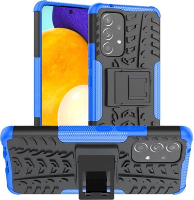 Coverup Hoesje - Geschikt voor Samsung Galaxy A53 Hoesje - Coverup Rugged Kickstand Back Cover - Blauw
