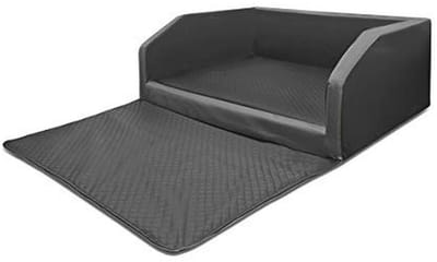 Hondenbed XL - Autostoel Hond - Veilig Reizen - Waterafstotend Kunstleer - 100 x 90 cm - Zwart