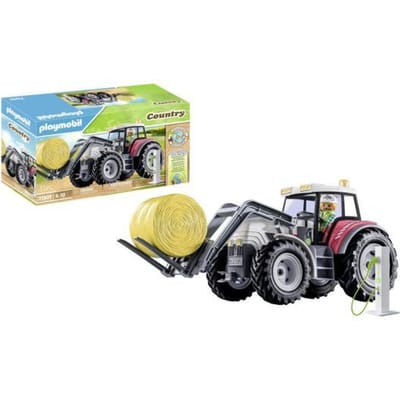 PLAYMOBIL Country Grote eTractor met laadpaal en hooibaal - 71305