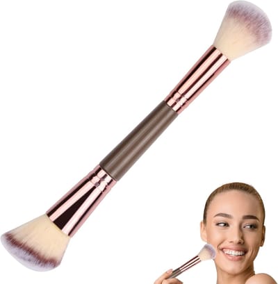 Make-up Kwasten Set, Poederkwast, Foundationkwast, Concealerkwast, Blushkwast, Zachte Kabuki Kwasten voor Perfecte Make-up, Roze Goud, Professionele Kwaliteit