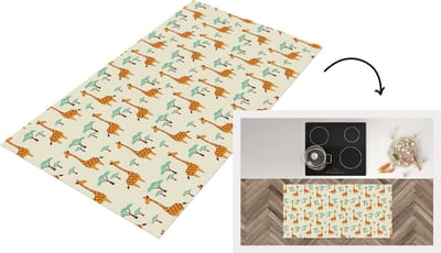 Keukenloper - Loper keuken - Giraffe - Dieren - Patronen - 120x60 cm - Keukenloper vinyl