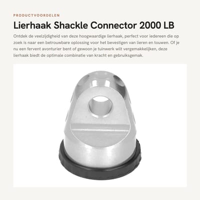 Dailygoods- Lierhaak 2000 LB Belasting - Aluminiumlegering - Rubberen Pad - Antislip - Zwart/Rood/Zilver/Blauw - Hoogwaardige Duurzaamheid - Lierbeugel
