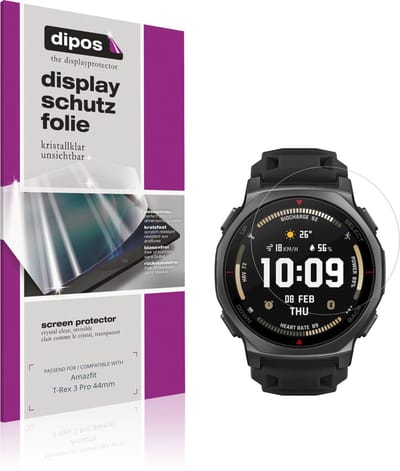 dipos – 6x Beschermfolie geschikt voor Amazfit T-Rex 3 Pro 44mm | Krasbestendige & heldere Screenprotector Ultra-Thin