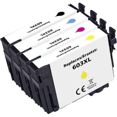 Renkforce Inktcartridge vervangt Epson 603XL, T03A6, T03A1, T03A2, T03A3, T03A4 Compatibel Combipack Zwart, Cyaan, Magenta, Geel RF-I-E-603XLBKCMY4PK