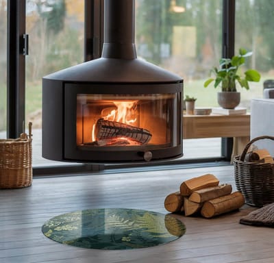 Coloray Vloerplaat Houtkachel - Onderplaat Kachel - 50 cm x 50 cm - Houtkachel Vloerplaat - Groente Vloerplaat Kachel - Vloerplaat Voor Kachel - Vloerplaat voor Houtkachel - Vloerplaat Open Haard - Plaat Kachel
