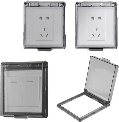 Afdekking 6 Stuks - Waterdicht - Wandbescherming - IP14-gecertificeerd - Kindveilig - Zelfklevend - Stopcontactbescherming